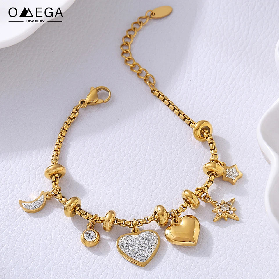 Heart Charm Bracelet