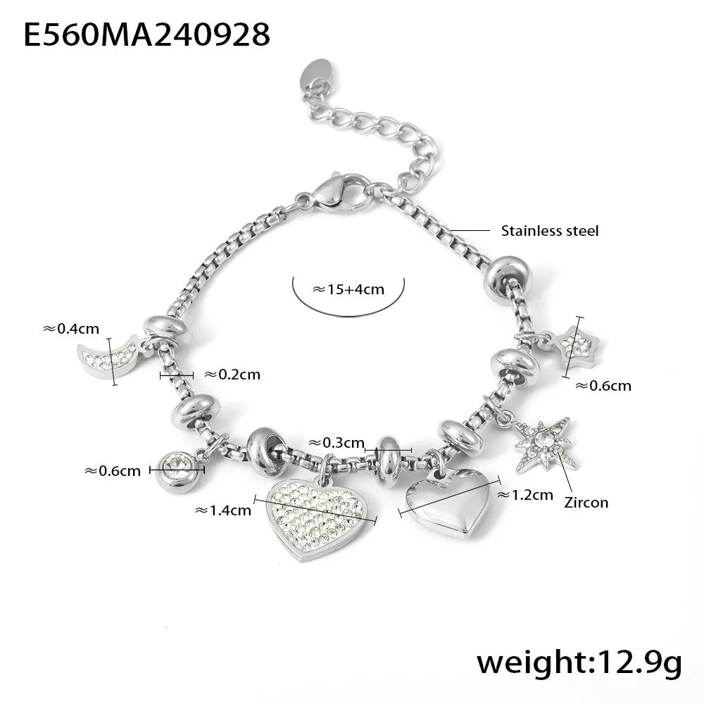 Heart Charm Bracelet
