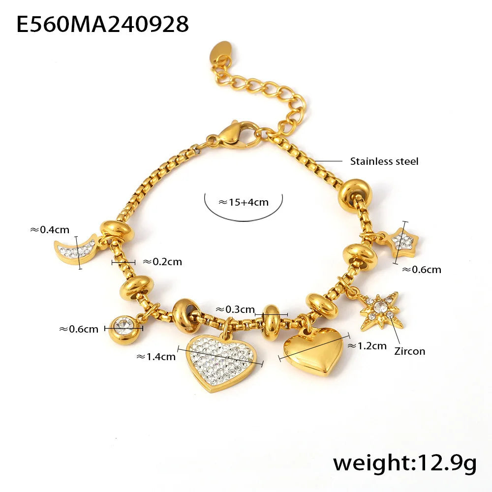 Heart Charm Bracelet